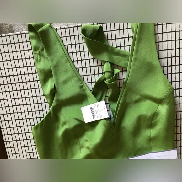 Jcrew NWT collection 100% silk Green Sleeveless Dress - Picture 2 of 5